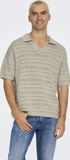 ONLY & SONS Gebreide polo ONSGRAYSON - Katoen - L - Zilver Lining