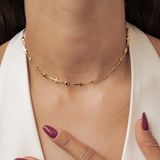 Hey Happiness Hart Kruis Ketting Dames - RVS 18K Goud Verguld - Bedelketting met Hartjes en Kruisjes - Waterproof - Verstelbaar - Valentijnscadeau Voor Haar