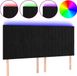 vidaXL Hoofdbord LED 200x5x118/128 cm fluweel zwart