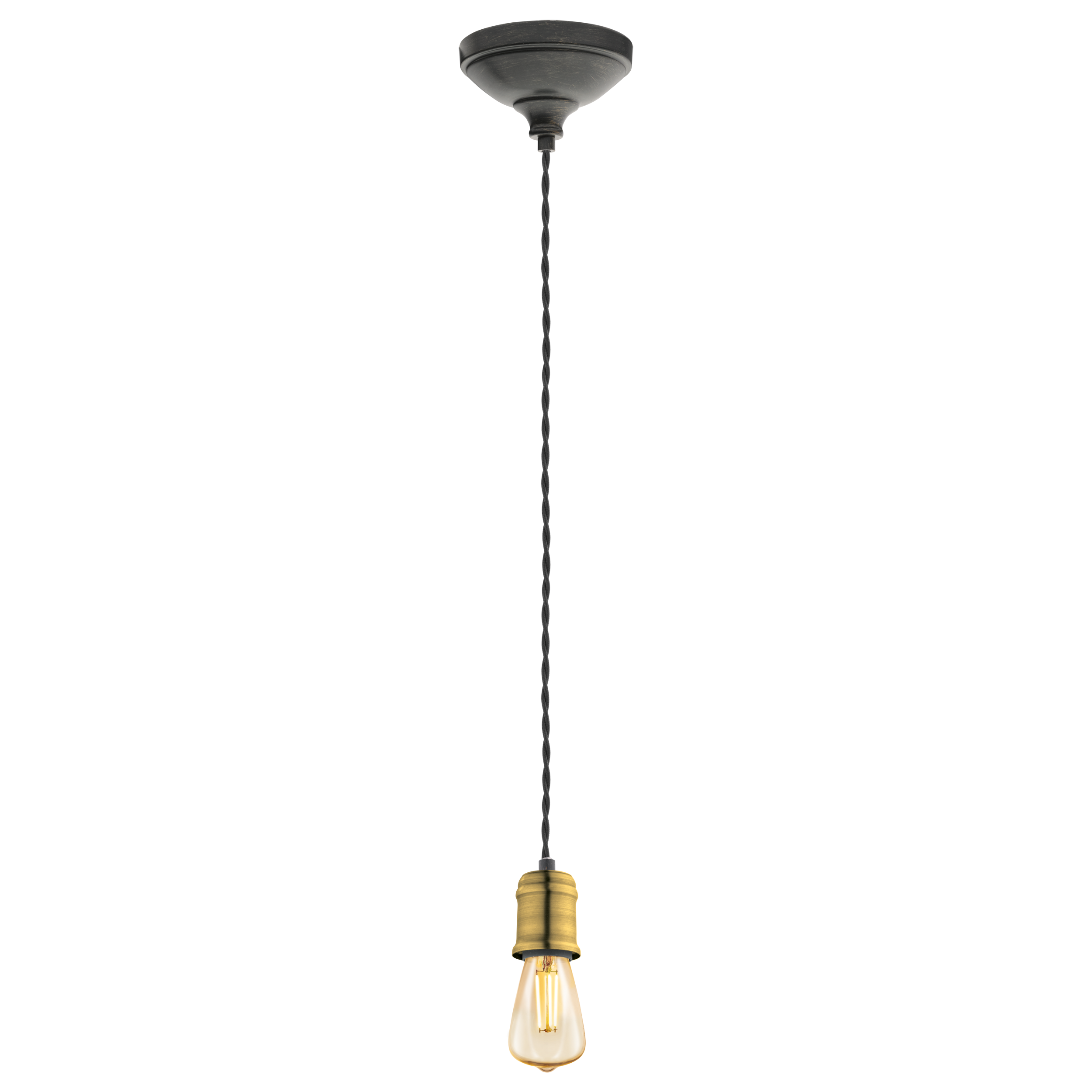 EGLO Yorth Hanglamp - Goud/Zwart - E27 - 200cm