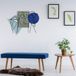 Stijlvol decoratief metalen wandaccessoire, 70 x 53 cm, duurzaam 1,20 mm metaal en 3 mm hout, perfect voor moderne woondecoratie en unieke muurkunst