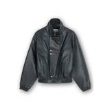 Homage to Denim Homage Imitatieleren Bomberjack met Dierenprint - Petrol