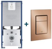 Grohe Rapid SLX Inbouwreservoir - met 3-in-1 set frame - inclusief Skate Cosmopolitan bedieningsplaat - brushed warm sunset (koper)