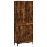 VidaXL Hoge kast, gerookt eikenfineer, 69,5 x 34 x 180 cm, houtvezelplaat