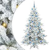vidaXL Kunstmatige Hinged Kerstboom Wit 180 cm PVC en Staal