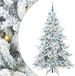 vidaXL Kunstmatige Hinged Kerstboom Wit 180 cm PVC en Staal