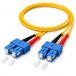 1aTTack.de 1x 5m OS1 / OS2 LWL DX DUPLEX patchkabel SC/UPC - SC/UPC SM SINGLEMODE - 9/125 µm LSZH geel