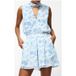 French Connection Serenity Hallie Crinkle Short Cream/blue