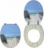 Wirquin Toiletbril Holiday Blauw Hout Standaard vorm