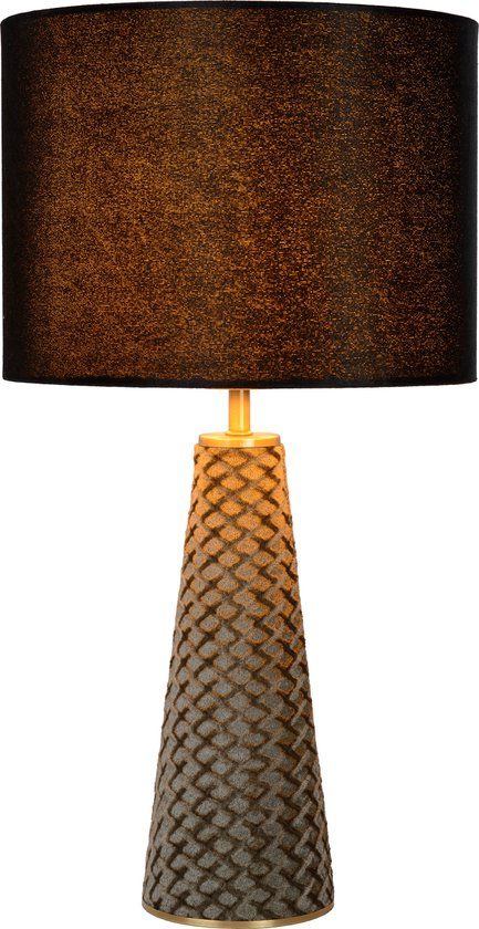 Lucide EXTRAVAGANZA VELVET Tafellamp - Ø 25 cm - Zwart