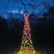 Anna's Collection Vlaggenmast kerstboom met ster - verlicht - H200 cm - 236 led lampjes - kleurveranderend