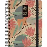 Grafoplás Dagplanner 2024 | 15 x 21 cm | Spaans | Design Bloemen | Serie Nature | Hardcover