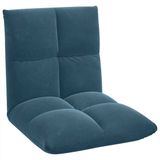 vidaXL Verstelbare vloerstoel Blauw Fluweel
