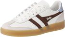 Gola Viper Leather - Damessneaker - Wit-Donkerbruin-Air-Gum
