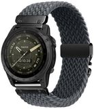 By Qubix Qubix - Braided Nylon Watch Strap for Garmin 22mm Quickfit - Grey