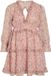 VILA VIJASMINE L/S V-NECK SHORT DRESS/DC/KA Dames Mini jurk 42 Sea Pink