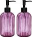 Unyqoos® Set de 2 distributeurs de savon en verre, 400 ml