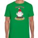 Bellatio Decorations fout kersttrui t-shirt heren - Kado Gnoom - groen - Kerst kabouter M