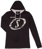 Spalding Dames Fast Lange Mouw Shirt Met Kap Zwart/Grijs/Print/Multikleurig Katoen/Elastaan XXL