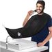 Goodies and Living Cape de rasage - Noir - Avec ventouse - Collecteur de poils pendant le rasage - Polyester - 120/80CM