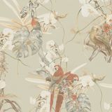 A.S. Création PintWalls II Papegaaien Behang Tropisch - oranje beige wit
