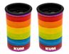 KUM - puntenslijper met opvangbakje Rainbow, set van 2