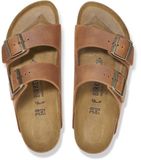 Birkenstock Sandalen Arizona, Geolied Leer, Unisex, Maat 41, Bruin