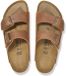 Birkenstock Sandalen Arizona, Geolied Leer, Unisex, Maat 41, Bruin