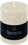 Spaas Rustieke Pillarkaars 8x Wit