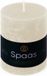 Spaas Rustieke Pillarkaars 8x Wit