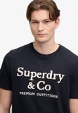 Superdry Company Logo T-shirt Relaxed Fit Heren M Donkerblauw