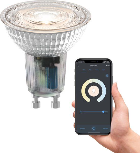 Calex Smart GU10 LED Spot - WiFi - Dimbaar - Warm Wit Licht - 4.9W