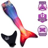 Mermaidsisters Mermaid Sisters Sunny Sunset - Zeemeermin Staart met Monovin voor Meisjes - Oranje/Blauw - Maat 38-40