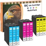 Merkloos 9x XL Inktcartridges Compatibel met Epson 71 Serie (Cyaan, Magenta, Geel)