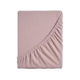 Hoeslaken voor eenpersoonsbed, hoeslaken met hoeken, effen, elastisch aan 4 zijden, 100% katoen-jersey, 80/90 x 190/200 cm, roze