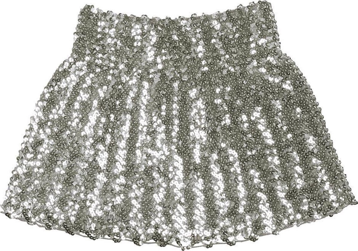 - Minirokje Sequins zilver M stretch