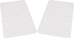 Gerimport Set de 2 tapis de bain - antidérapant - blanc - 36 x 57 cm