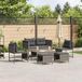 Maison Exclusive - Ensemble de jardin avec 6 places, polyrotin gris et gris foncé