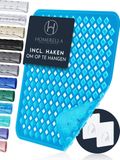 Homerella Douchemat huidvriendelijk 53x53 cm, INCL. HANGING | Antislip Badkuipmat BPA vrij | Badmat Anti-Slip schimmelbestendig & machinewasbaar | Douchemat Anti-Slip (Blauw)