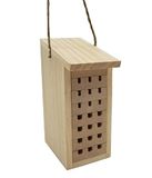 Dehner Natura Zermatt Insectenhotel, ca. 8 x 19,5 x 12,5 cm, grenenhout/bamboe, naturel