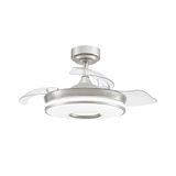 Eden pulse Plafondventilator, nikkel, 48 W, 32/44,5 x 38/91 cm, 6 snelheden, 91D, 3000-4000-6000 K, 3 uitklapbare vleugels
