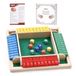 Flero Shut The Box, Houten Dobbelspel, Klepspel - 4 Spelers Familie Bordspel met 8 Gekleurde Dobbelstenen en Vierkant Houten Bord - Montessori Tactiek- en Rekenspel voor Kinderen en Volwassenen vanaf 3 Jaar (Meerdere Kleuren)