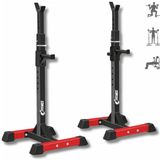 Verstelbare lange halterstang squat rack paar rekken houders olympische lange halterstang met multifunctionele steunen sportschool