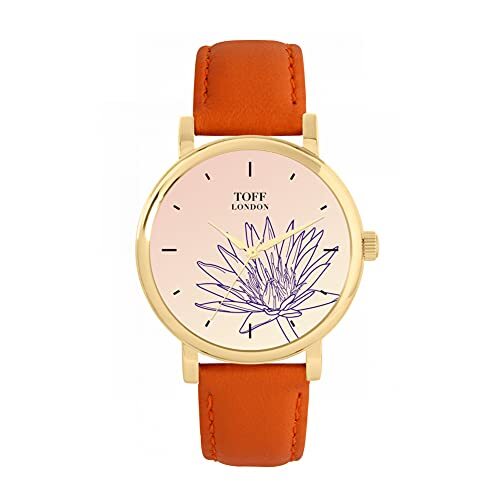 Toff London Paarse Waterlelies Bloem Horloge