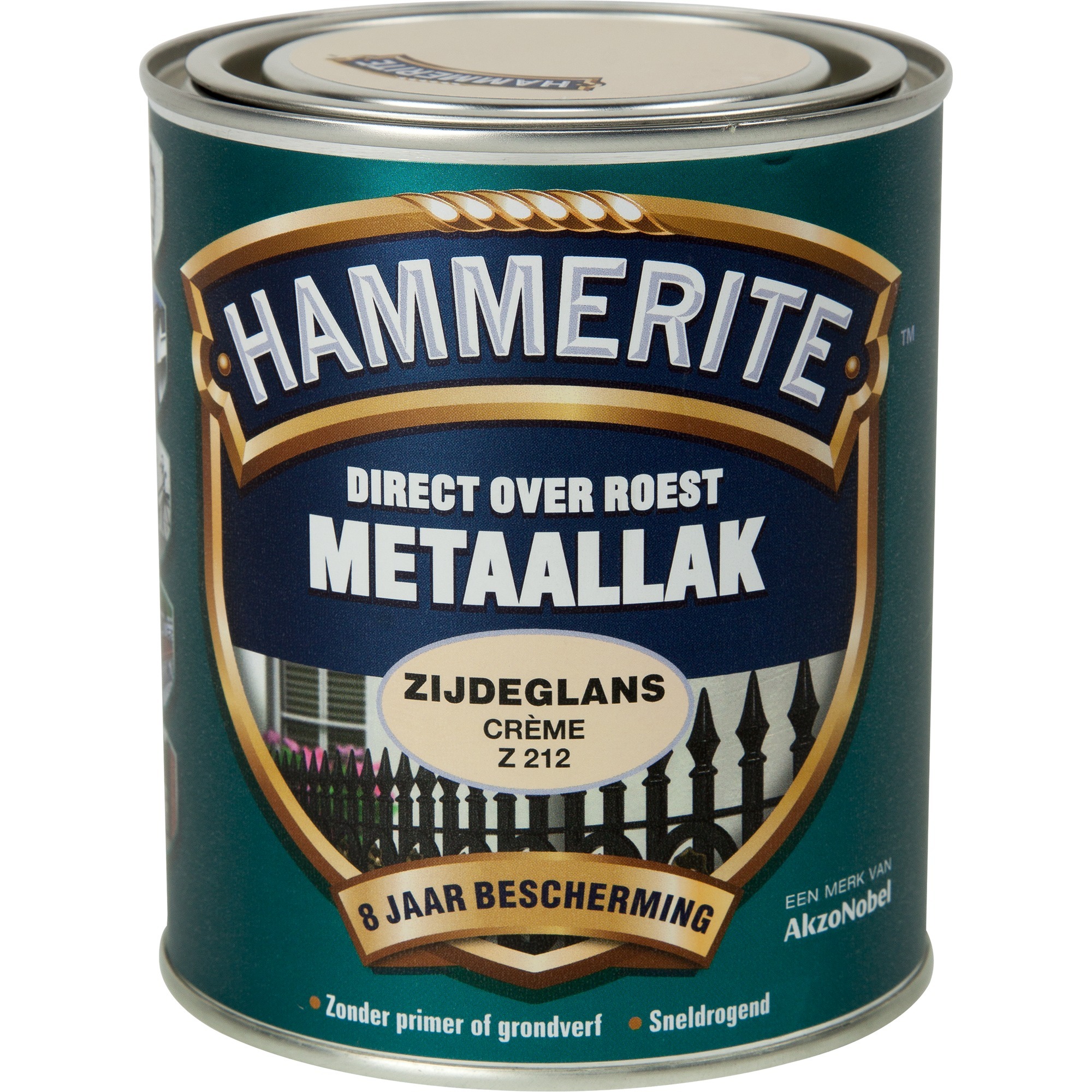 Hammerite Metaallak Zijdeglans Creme 0 75L