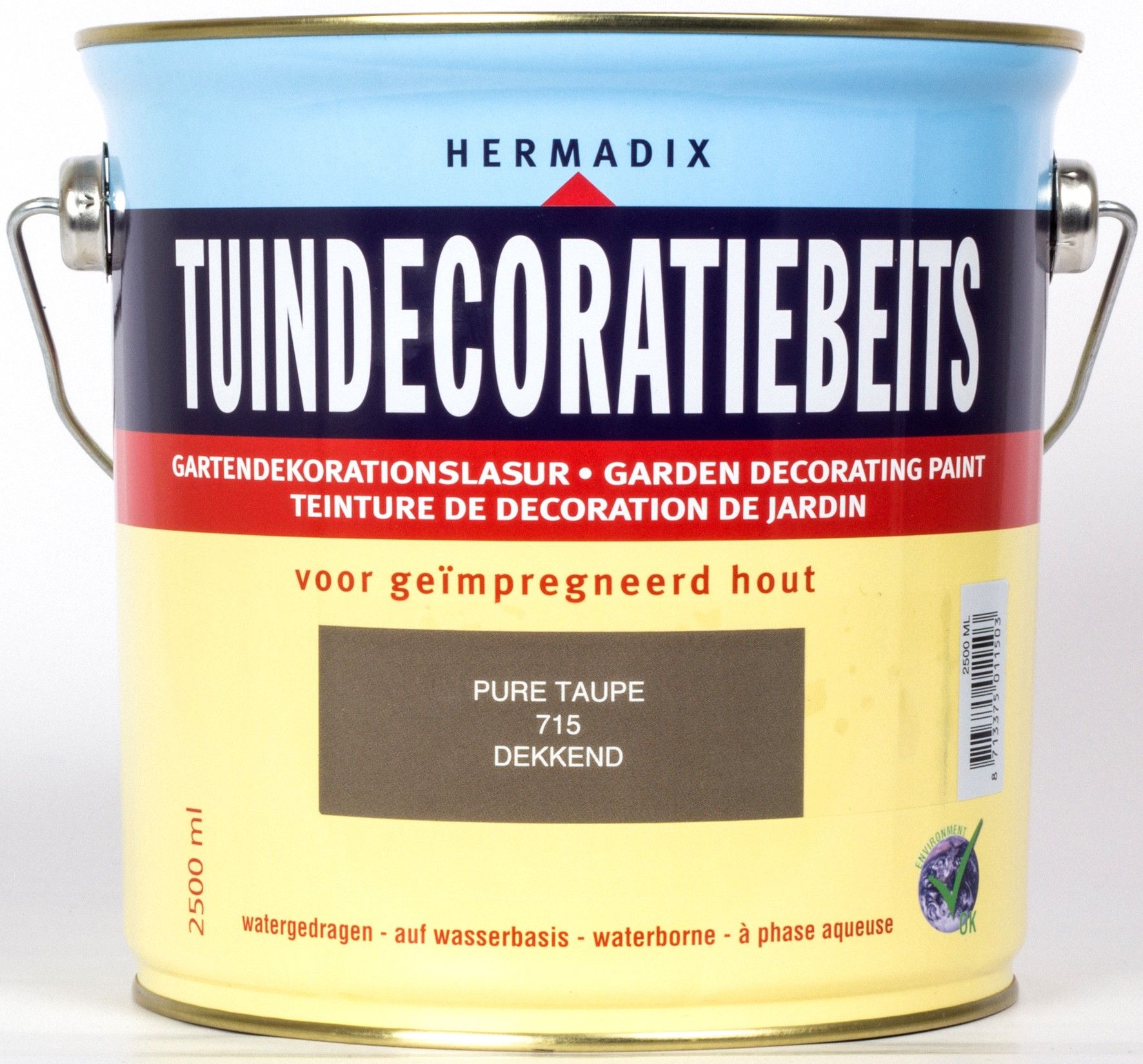 Hermadix Dekkende Tuinbeits - 2.5 liter - Pure Taupe