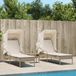 Maison Exclusive - 2 tuinstoelen met parasol en tafel, beige polyrotan