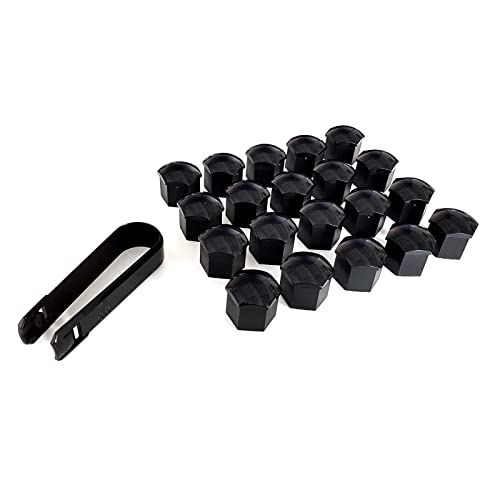 Skoda 000071215P041 Wielboutdoppen glanzend zwart voor standaard wielbouten