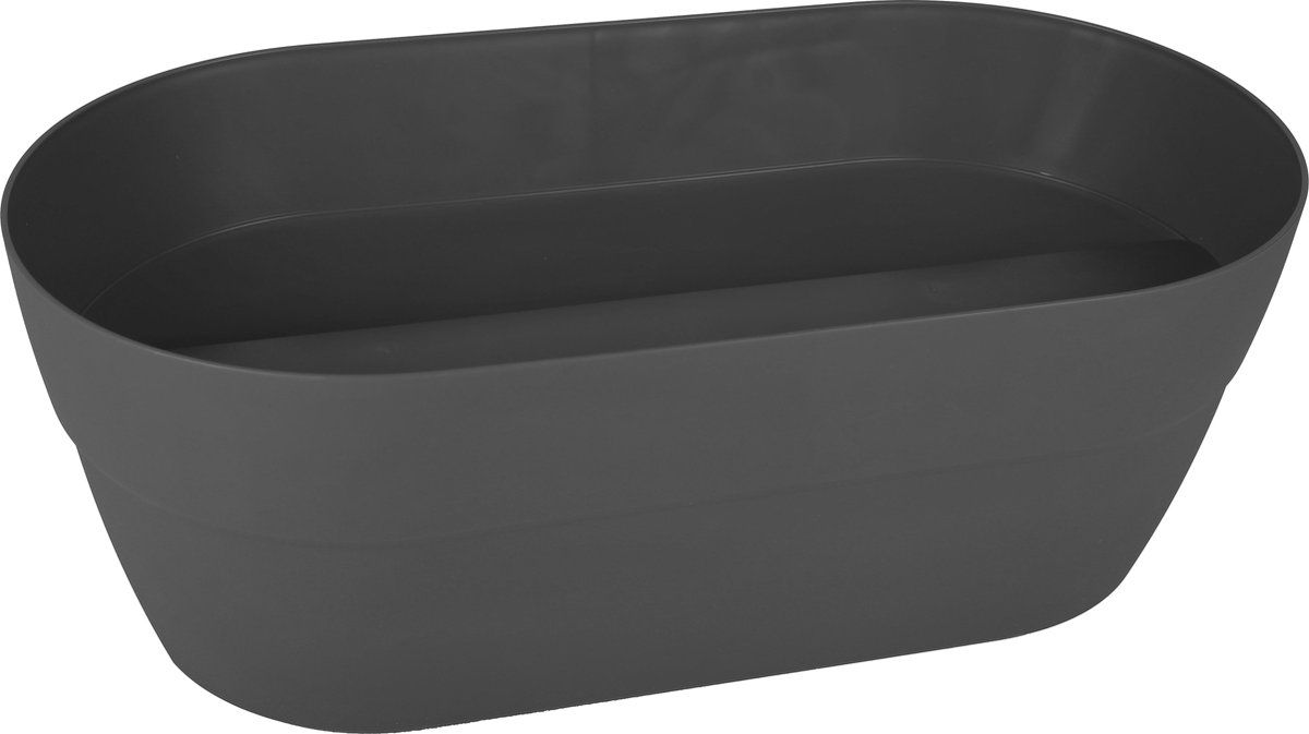 EDA Balkon Plantenbak - Antraciet - 19,5 Ltr - 55 x 29 x 20,6 cm - Kunststof