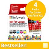 Infowerk Inktpatronen voor Canon 580/581 XXL Multipack